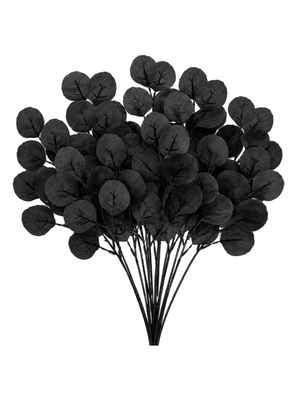 20 Black Dollar Eucalyptus Stems 12 Inch Faux Eucalyptus Picks Gothic Wedding De